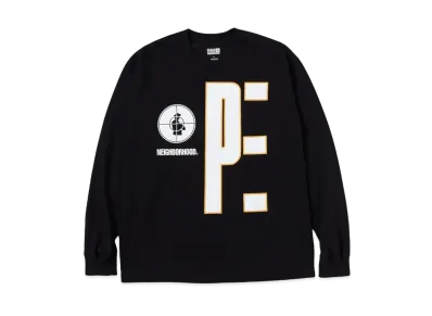 NEIGHBORHOOD x PUBLIC ENEMY x MAJESTIC Tee LS-1 "Black"