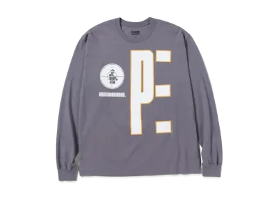 NEIGHBORHOOD x PUBLIC ENEMY x MAJESTIC Tee LS-1 "Gray"