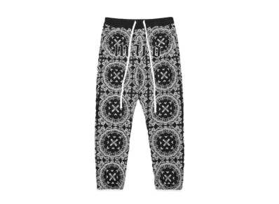 MAYO PAISLEY EMBROIDERY LOUNGE PANTS "BLACK"