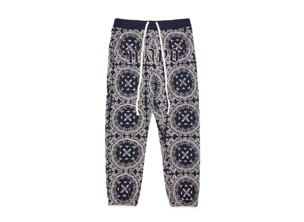 MAYO PAISLEY EMBROIDERY LOUNGE PANTS "BLUE"