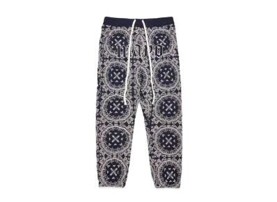 MAYO PAISLEY EMBROIDERY LOUNGE PANTS "BLUE"