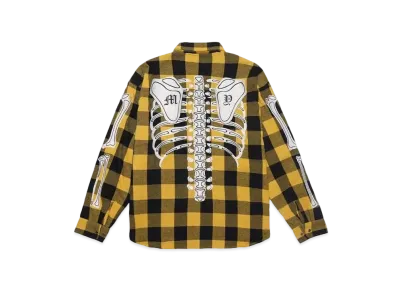 MAYO BONES Embroidery Check Shirt "YELLOW"