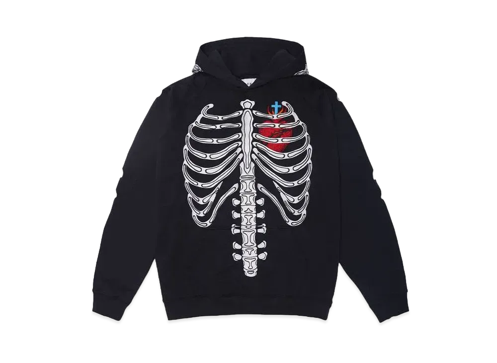 MAYO BONES Embroidery Hoodie "BLACK"
