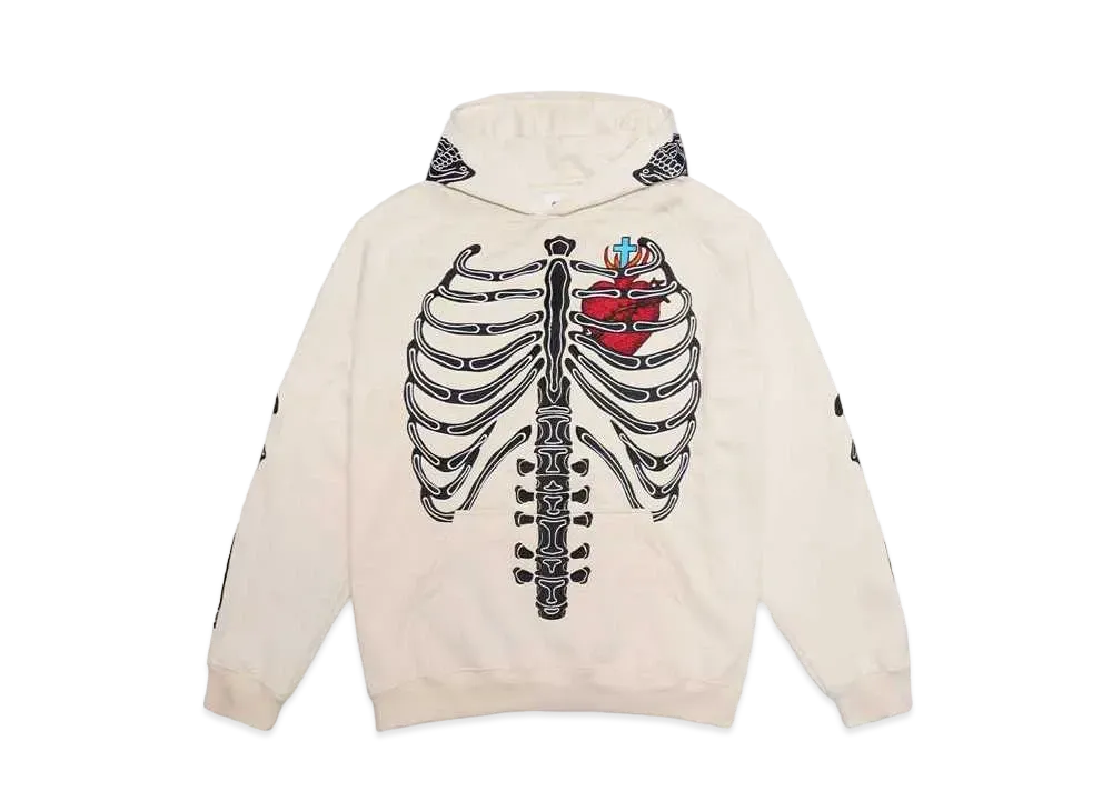 MAYO BONES Embroidery Hoodie "OFF WHITE"