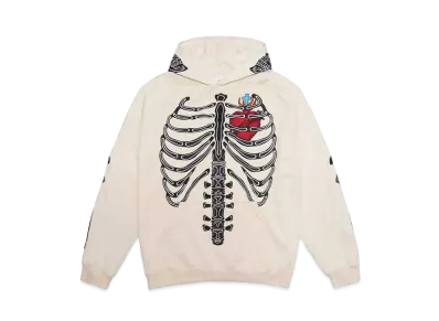 MAYO BONES Embroidery Hoodie "OFF WHITE"