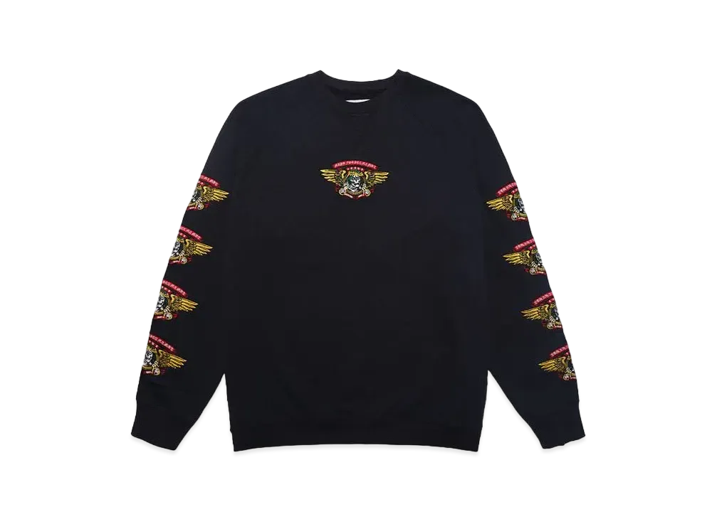 MAYO JESUS SKULL Embroidery Crew neck "BLACK"