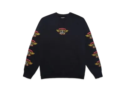 MAYO JESUS SKULL Embroidery Crew neck "BLACK"