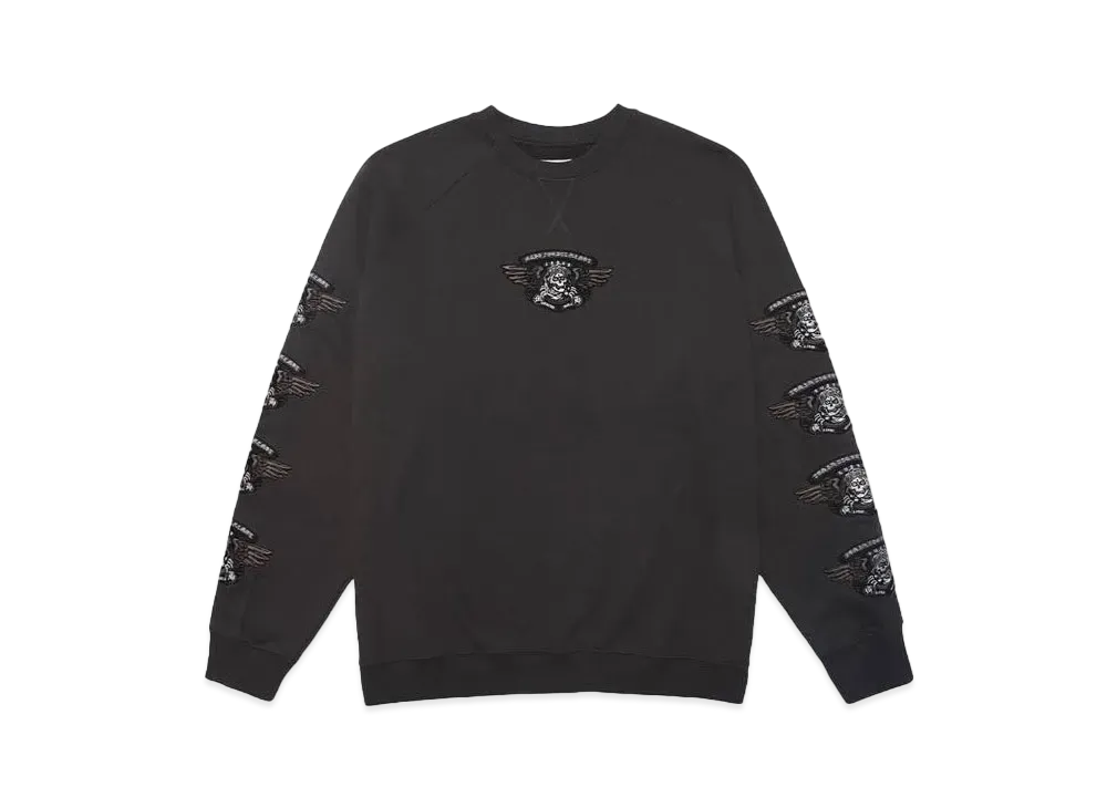 MAYO JESUS SKULL Embroidery Crew neck "GRAY"