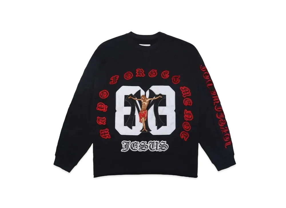 MAYO HEAVEN&HELL Embroidery Crew nec "BLACK"