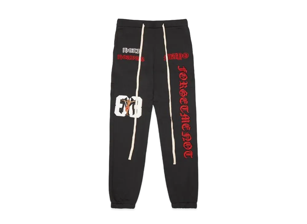 MAYO HEAVEN&HELL Embroidery Sweat Pants "BLACK"