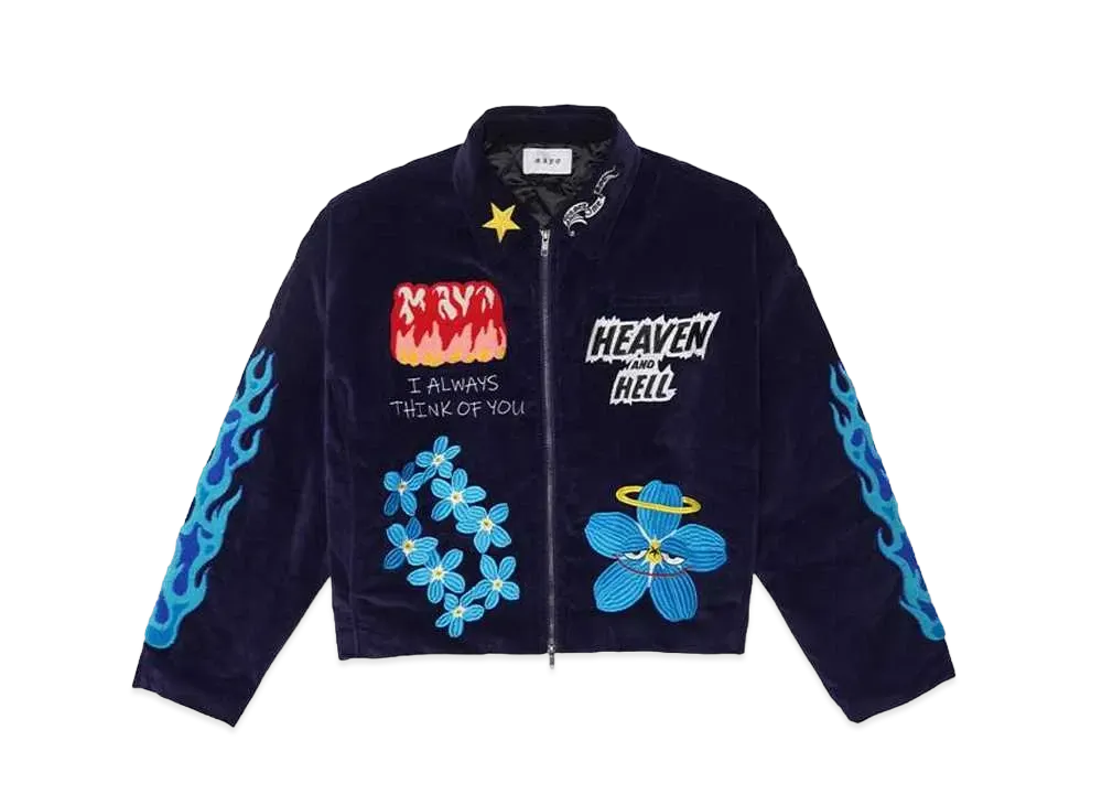 MAYO Embroidery Souvenir Harrington Jacket "Navy"