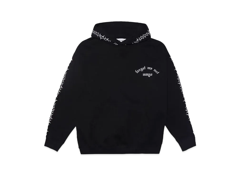 MAYO Forget me not embroidery HOODIE "Black"