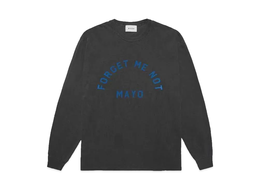 MAYO Forget Me Not LOGO Long Sleeve Tee "Fade Black"