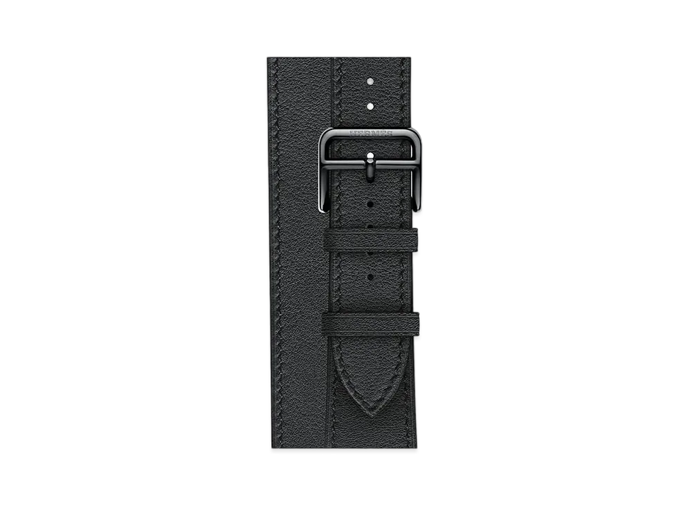 Hermes Apple Watch Band Double Tour 45mm "Black"