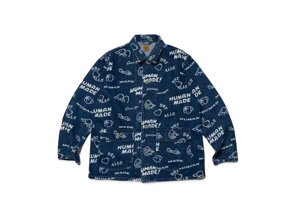 HUMAN MADE Printed Denim Coverall Jacket "Indigo"
