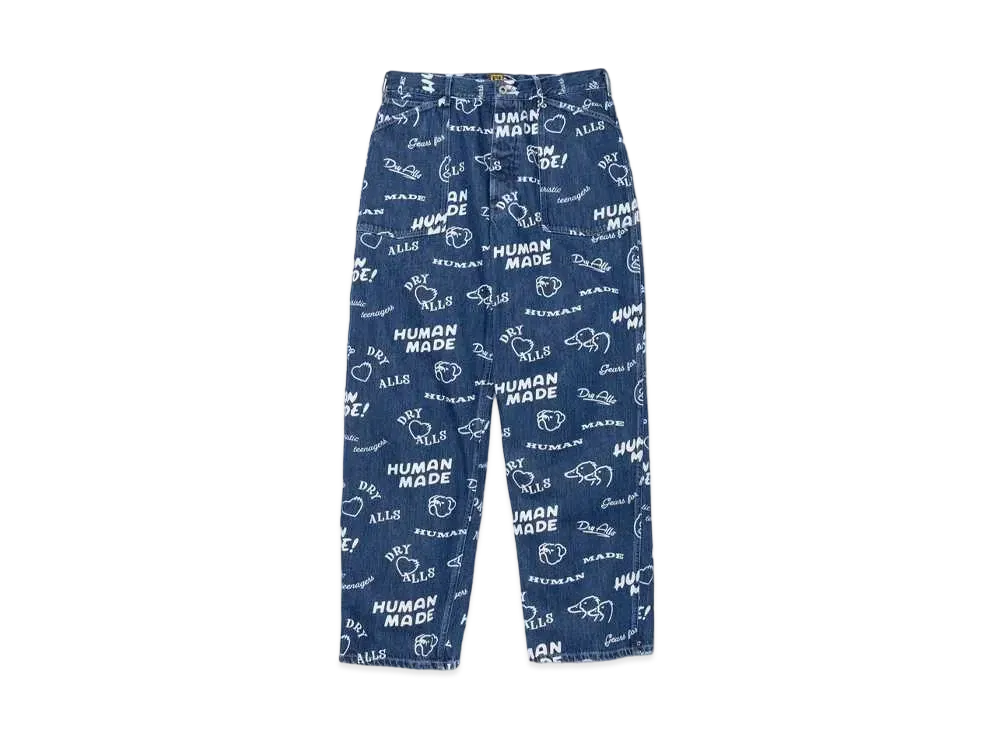 ヒューマン メイド プリンティド デニム バギー ジーンズ /