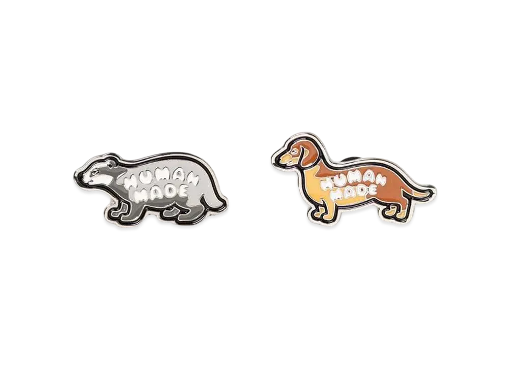 HUMAN MADE Animal Pins Set #2 "Silver"