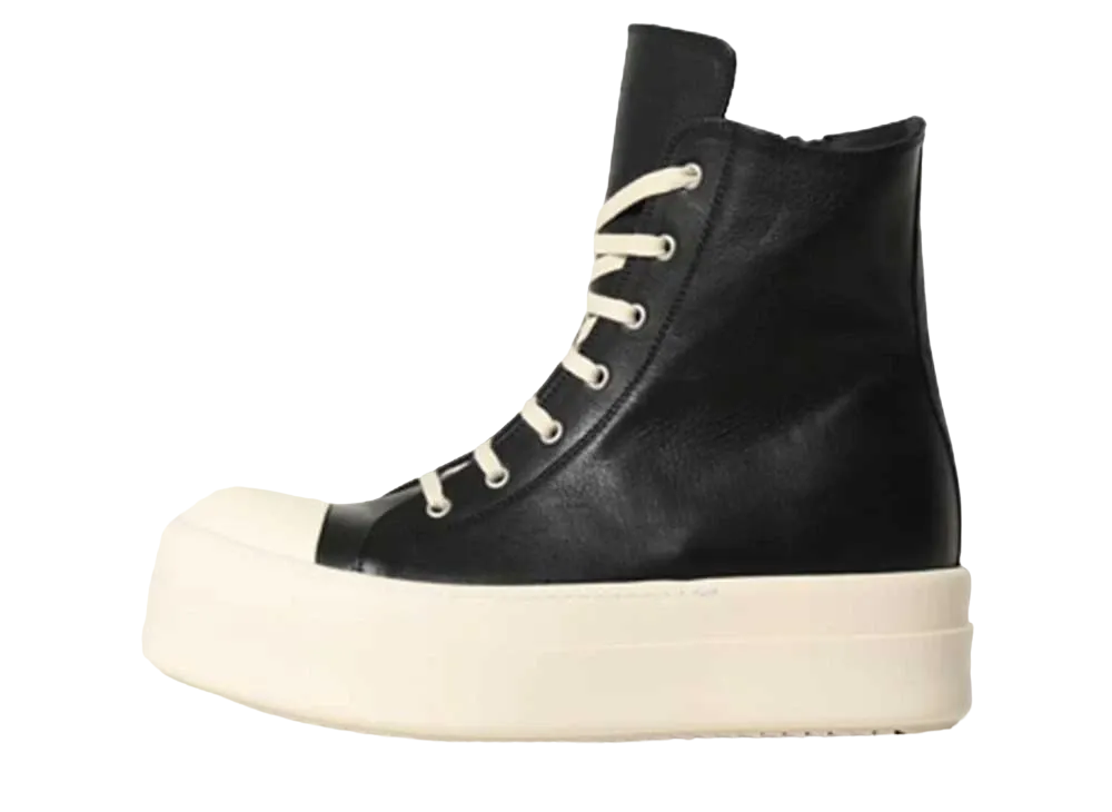 Rick Owens Mega Bumper Sneakers "Black/Milk"