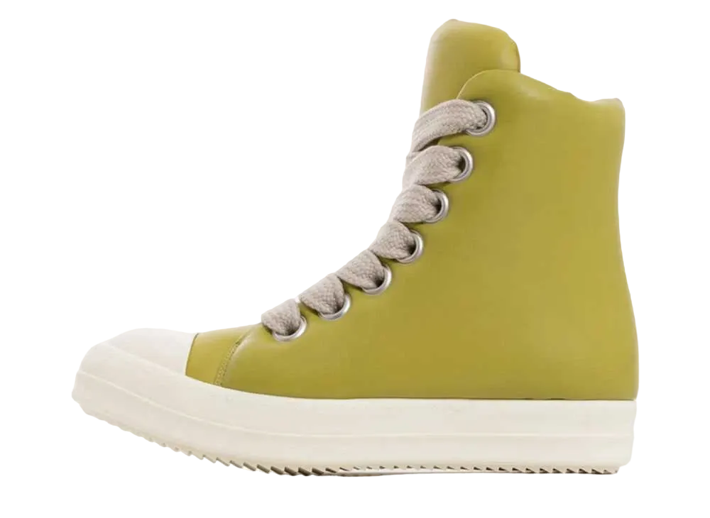 Rick Owens Women's Jumbo Laced Padded Sneakers "Acid/Milk"