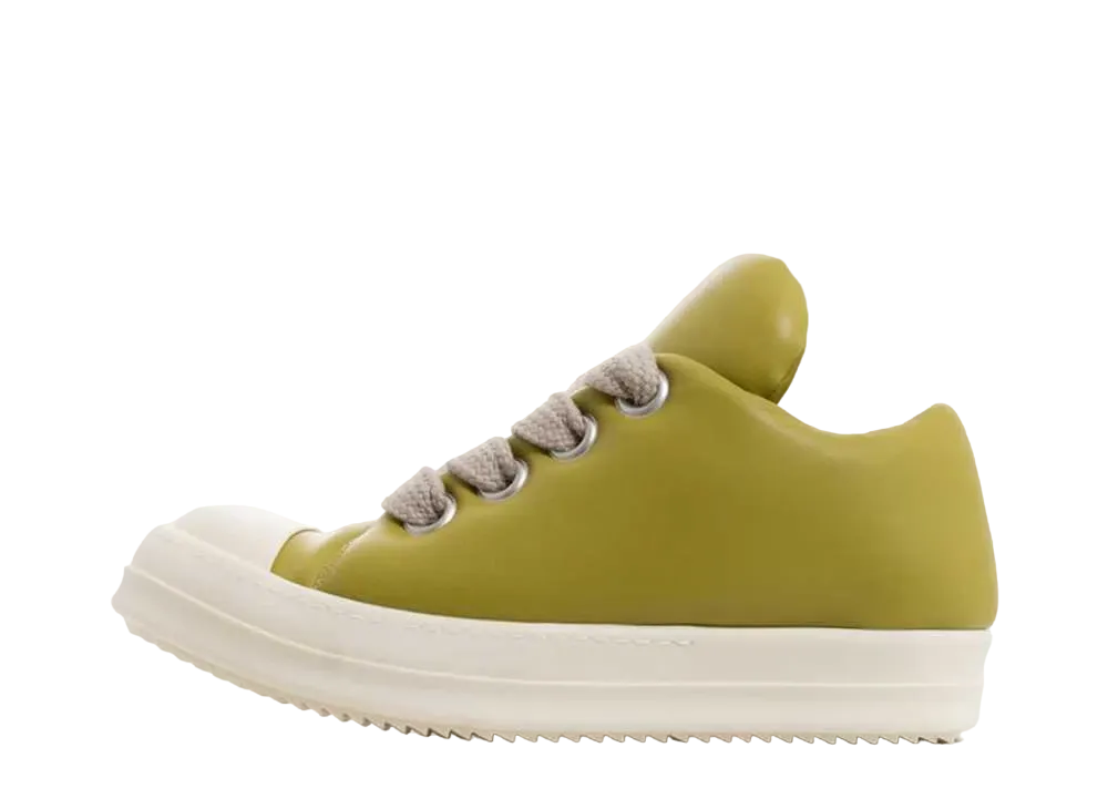 Rick Owens Women's Jumbo Laced Padded Low Sneakers "Acid/Milk"