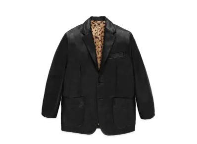 WACKO MARIA Leather Single Breasted Jacket "Black"