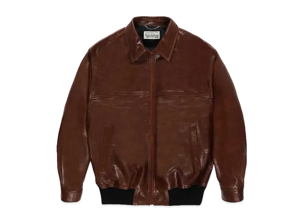 WACKO MARIA Leather Jacket "Brown"