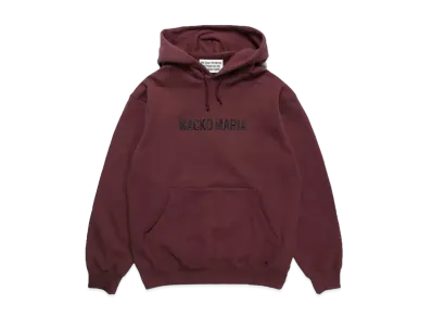 WACKO MARIA Middle Weight Pull Over Hooded Sweat Shirt "Burgundy"