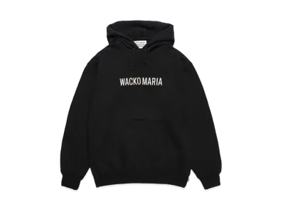 WACKO MARIA Middle Weight Pull Over Hooded Sweat Shirt "Black"