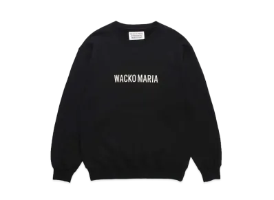 WACKO MARIA Middle Weight Crew Neck Sweat Shirt "Black"