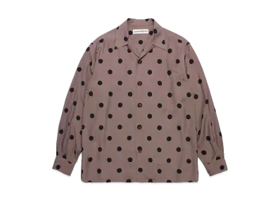 WACKO MARIA Dots Open Collar Shirt "Brown"