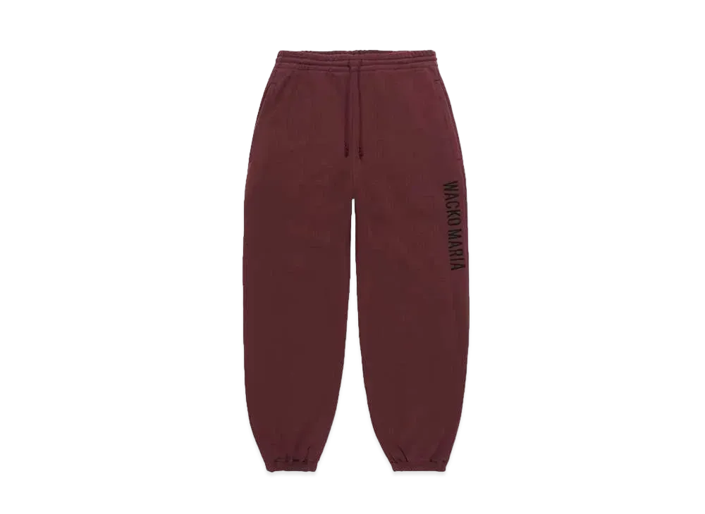 WACKO MARIA Middle Weight Sweat Pants "Burgundy"