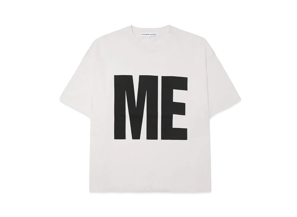 KATHARINE HAMNETT ORGANIC SLOGAN TEE "GRAYGE(ME)"