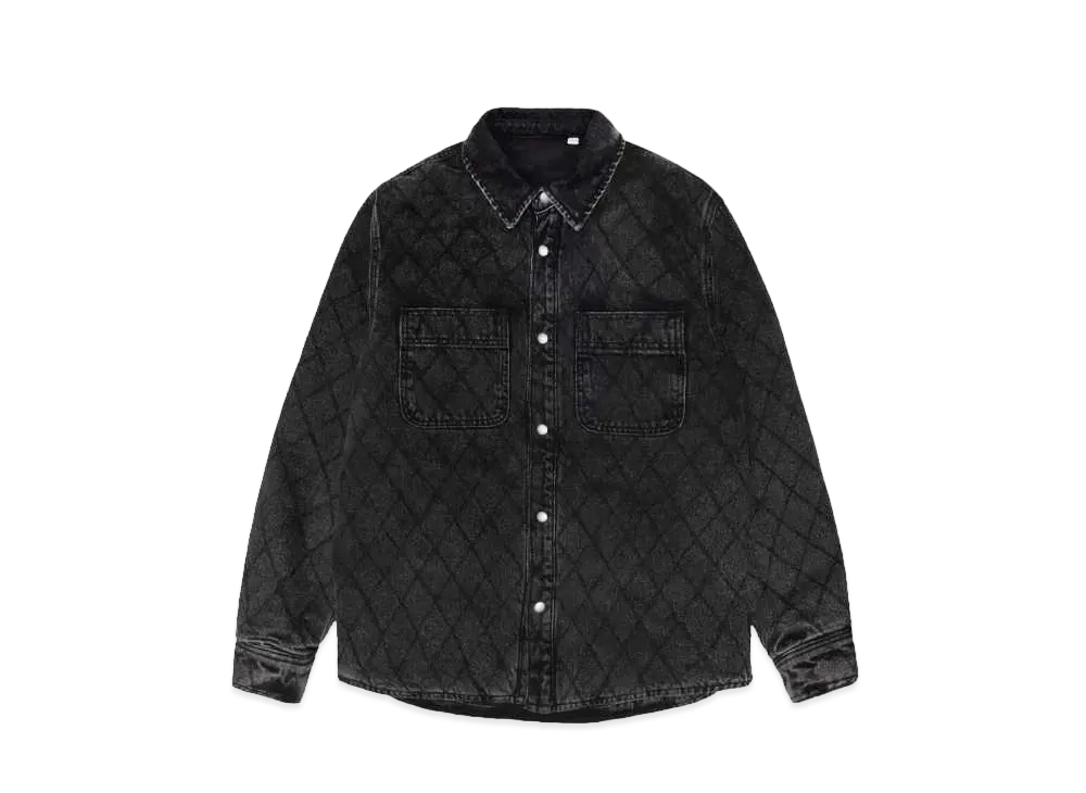 Stussy Quilted Denim Shirt "Black"