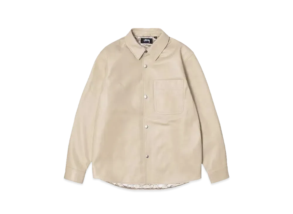 Stussy Leather Overshirt "Natural"