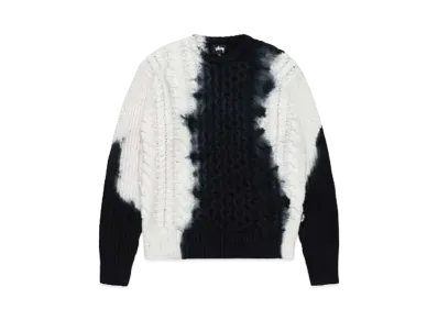 Stussy Tie Dye Fisherman Sweater "Black"