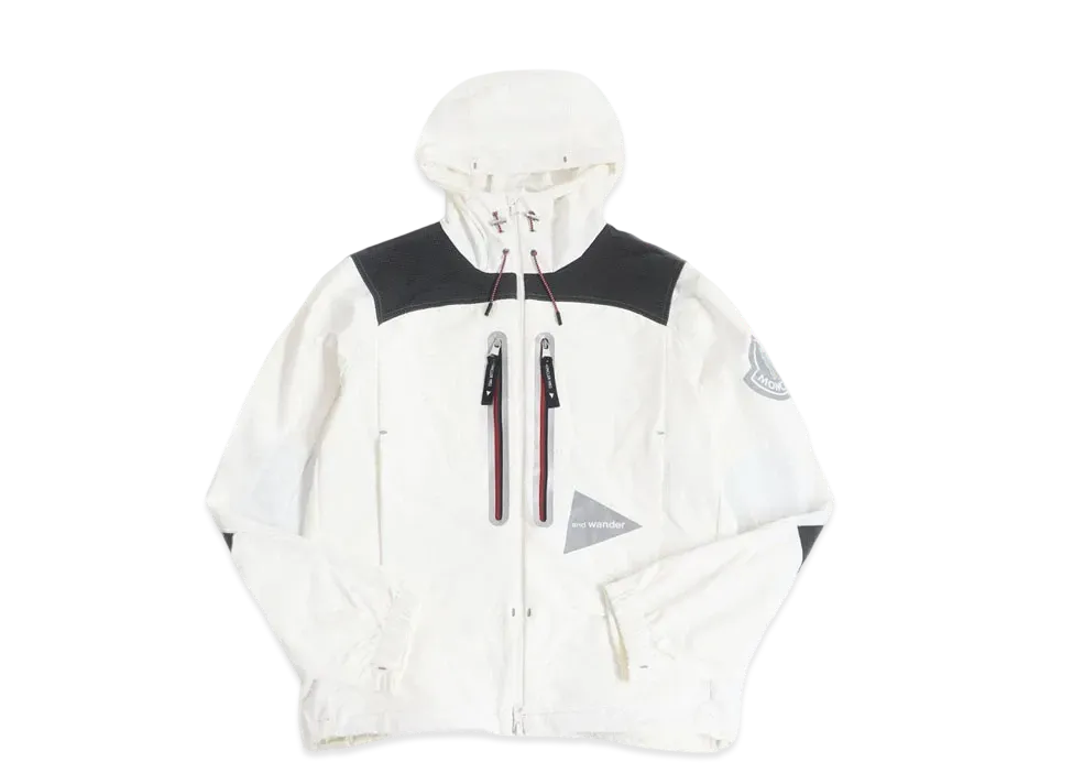 MONCLER x AND WANDER Itabashi Logo-Print Jacket "White"
