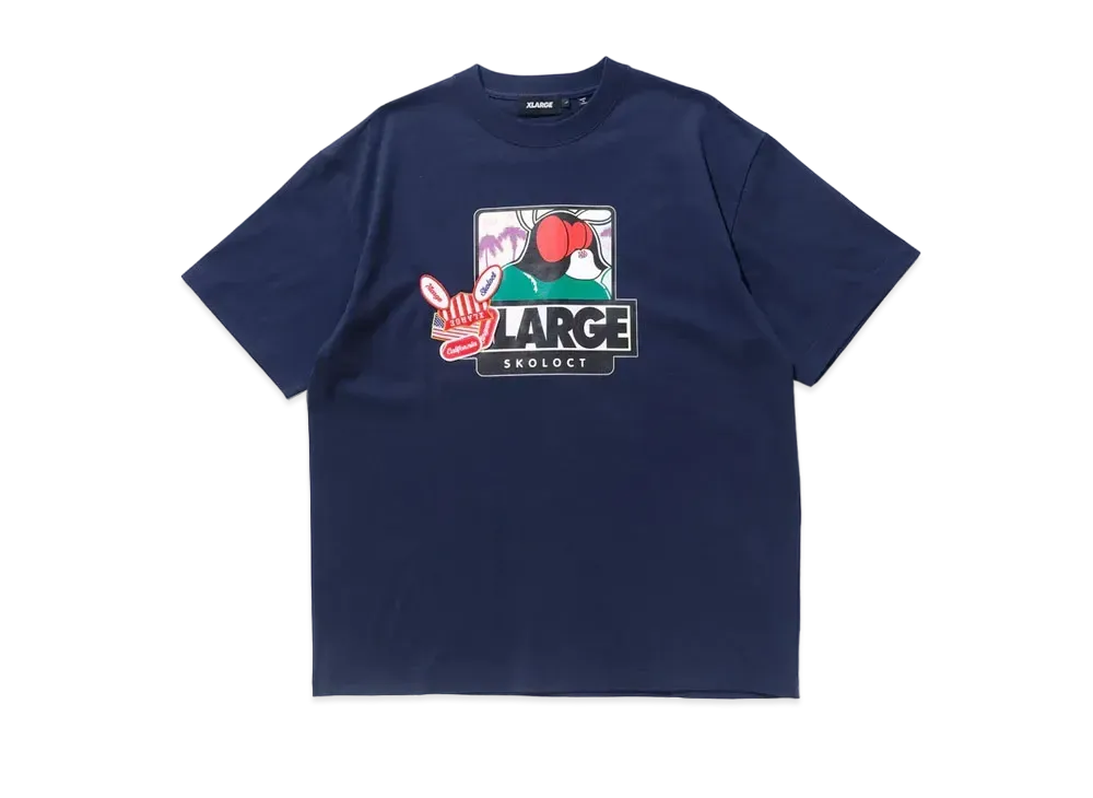 XLARGE x SKOLOCT S/S Tee "Navy"