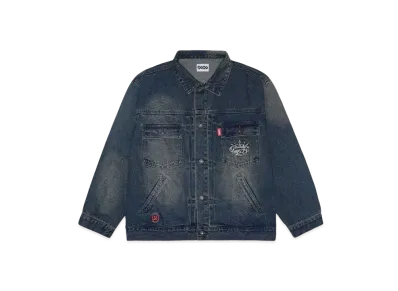 9090 King Logo Vintage Denim Jacket "Indigo"