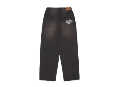 9090 King Logo Vintage Tapered Pants "Dark Brown"