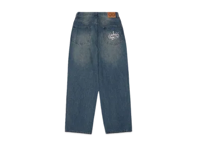 9090 King Logo Vintage Tapered Pants "Indigo"