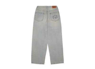 9090 King Logo Vintage Tapered Pants "Light Blue"