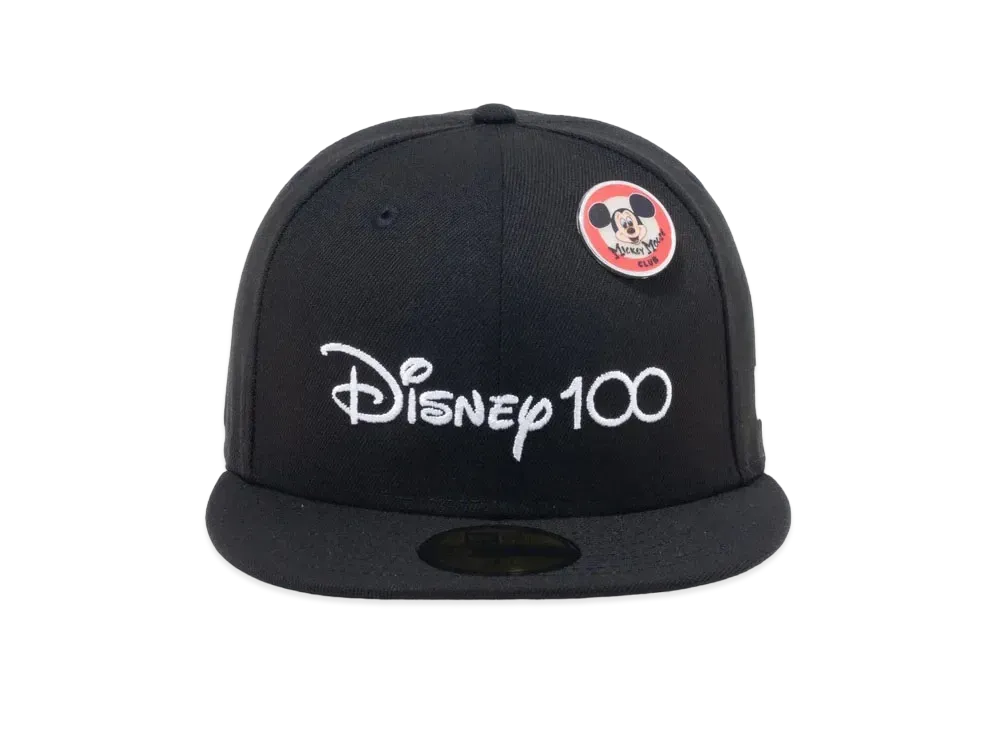NEW ERA 59FIFTY Disney 100th Official Logo Mickey Pins "Black"