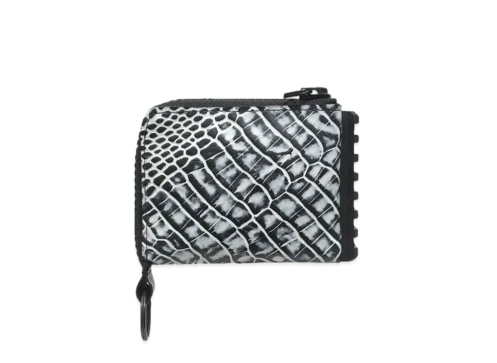 GANIKAWA CROCO MINI WALLET "BLACK x WHITE"