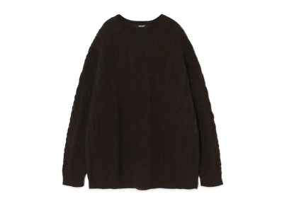 UNDERCOVER Wool Nylon Blend Mohair Knit Pullover "Brown"