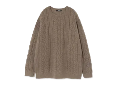 UNDERCOVER Wool Nylon Blend Mohair Knit Pullover "Gray Beige"