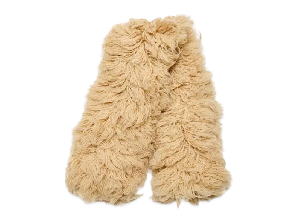UNDERCOVER Mohair Blend Wool Fringe Scarf "Ivory"