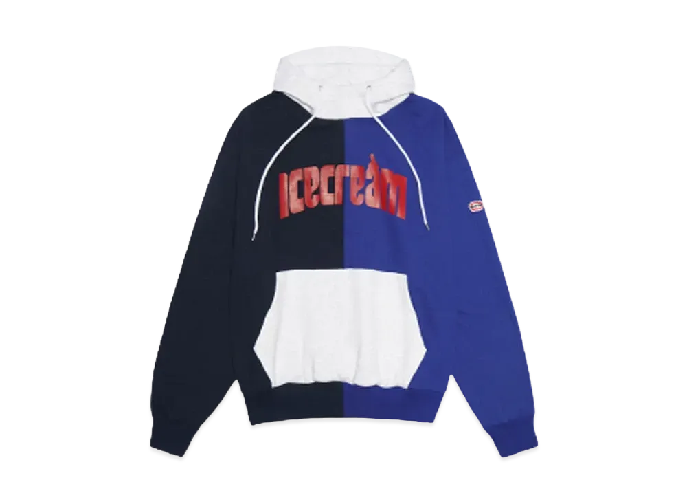 ICECREAM CRAZY COTTON HOODIE "GRAY/BLACK/BLUE"