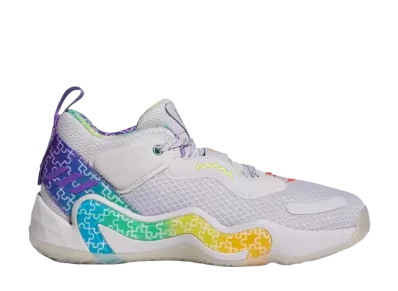 adidas D.O.N. Issue 3 "Clear Grey/Purple Rush/Semi Screaming Green"