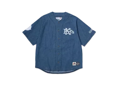 KEBOZ x Majestic Denim Baseball Shirt "Blue"