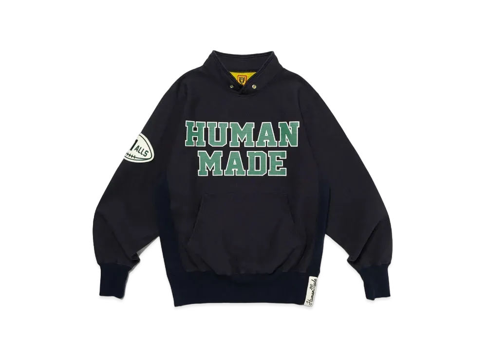 ヒューマン メイド スタンド カラー スウェットシャツ "ネイビー"